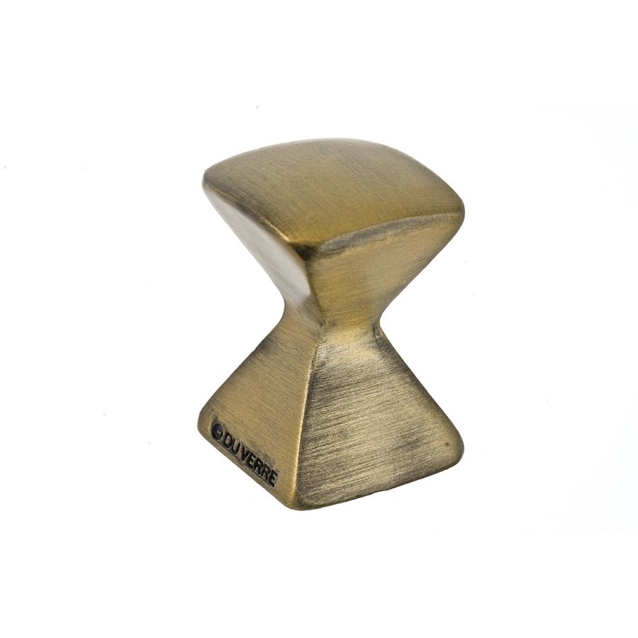 DuVerre DVFC34-AB Forged 2 Med Square Knob 7/8 Inch - Antique Brass